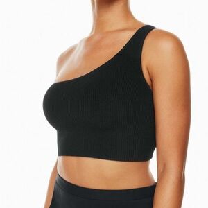 Babaton Sculpt Knit One Shoulder Ribbed Cropped Tank (XS)	Babaton (Aritzia)